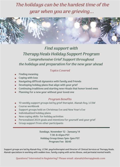 Therapy Heals Holiday Support Program 2023 – Therapy Heals