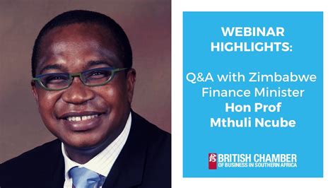 Webinar Highlights Q A With Zimbabwe S Minister Of Finance Hon Prof