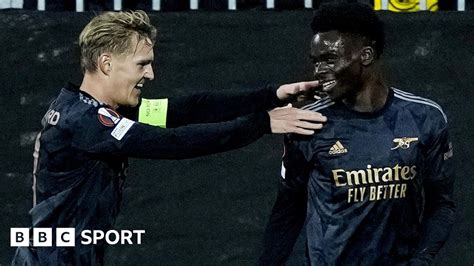 Bodo Glimt 0 1 Arsenal Bukayo Saka Scores As Gunners Near Europa