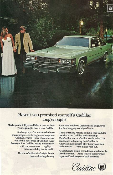 American Automobile Advertising Published By Cadillac In 1978