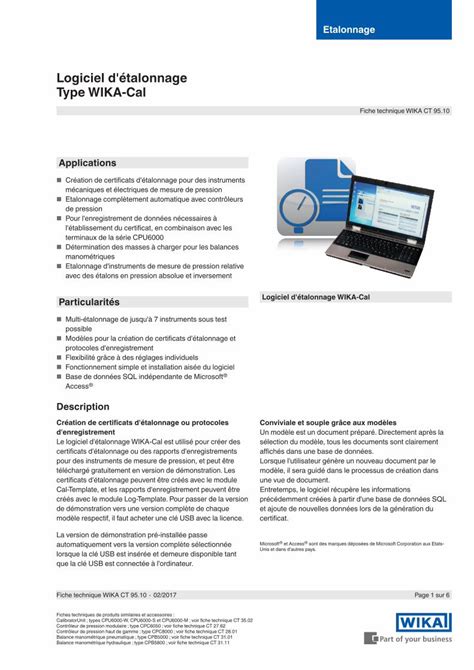 Pdf Logiciel D Talonnage Type Wika Cal Etalonnage D Instruments De