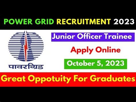 PowerGrid Recruitment 2023 Apply Now For PGCIL Junior Officer