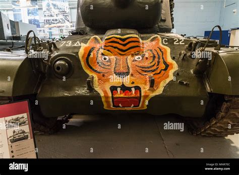 Wwii Insignia On An American Sherman Tank At Bovington Camp Tank Museum