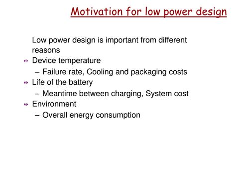 Ppt Low Power Design Powerpoint Presentation Free Download Id8932726