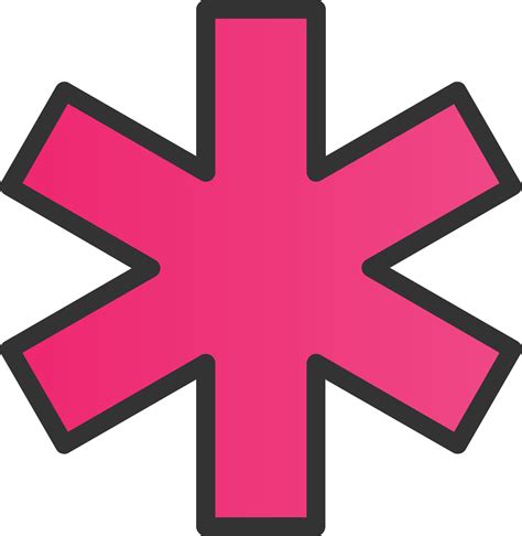 Star Of Life Vector Icon Design 15354001 Vector Art at Vecteezy