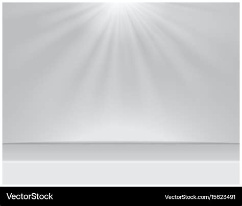 Light white studio room background with lighting Vector Image