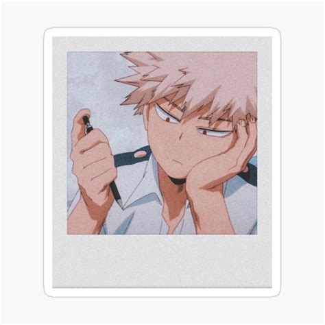 Katsuki Bakugo Polaroid Sticker By Dayna5970 Pegatinas Bonitas Artesanías De Anime Pegatinas