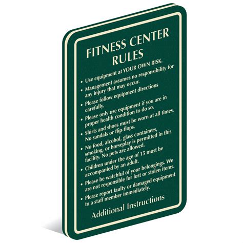 Gym And Fitness Room Signs Health Club Signs At Best Price