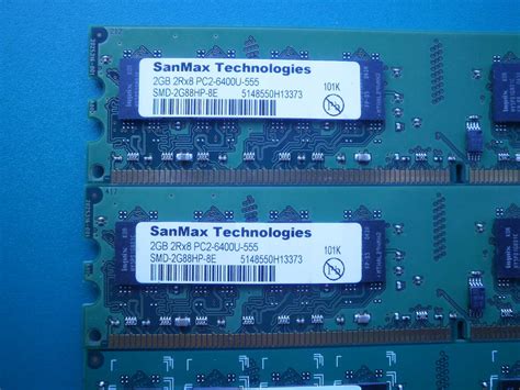 Yahooオークション Sanmax製 Pc2 6400 Ddr2 800 8gb（2gb×4枚組）