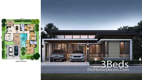 3 Bedrooms House Plan Plot 16x17 Meter Pro Home DecorS