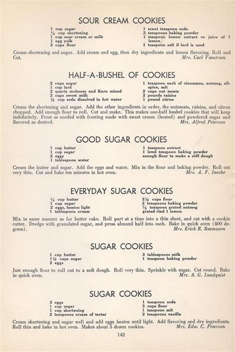 Vintage Cookies Recipes From 1940 Vintage Recipes Cookie Recipes