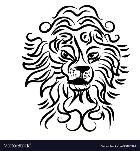 Leo symbol is good for tattoo or logo art modern Vector Image