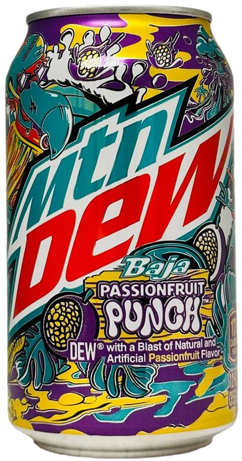 Mountain Dew Citrus Passionfruit Soda Ml Baja Passionfruit Pu United