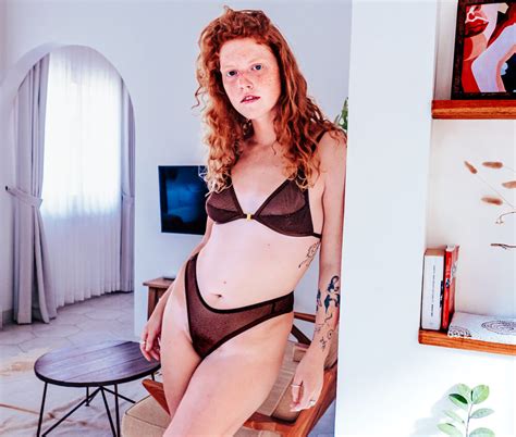 Sheer Dark Nude Brown Triangle Bralette Front Closure RL