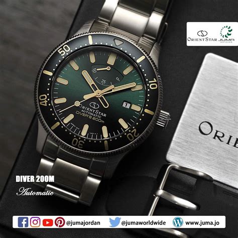 Orient Star Mechanical Sports Watch Diver 200m Green Dial Sapphire