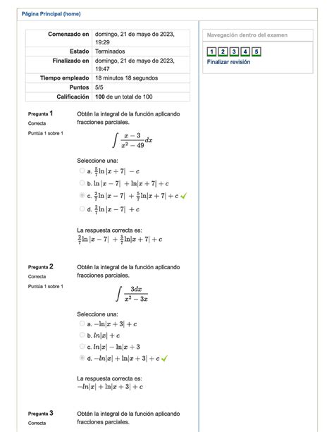 Examen Calculo Integral Calculo Integral Studocu