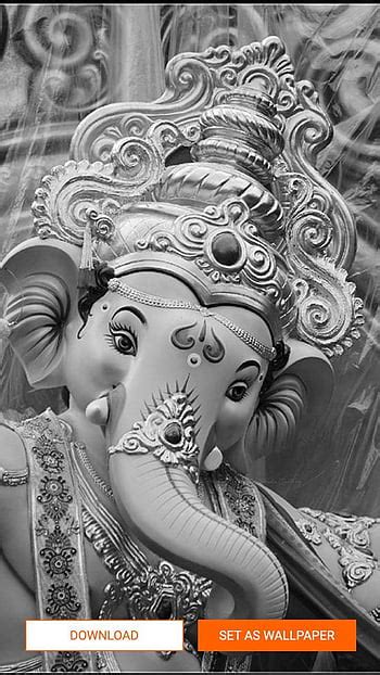 Black And White Ganesh Wallpaper