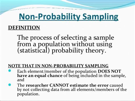 Non Probability Sampling