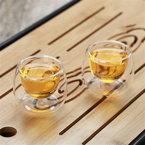 WOODTULA Double Wall Turkish Tea Glass Cups Insulated Glass Double