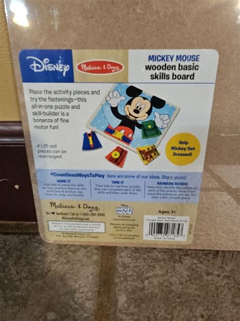 Disney Melissa Doug Mickey Mouse Clubhouse Wooden Basic Skills Board