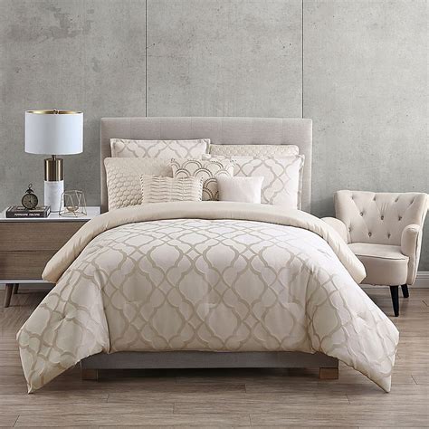 Tiago Jacquard 9 Piece Fullqueen Comforter Set In Champagne In 2020