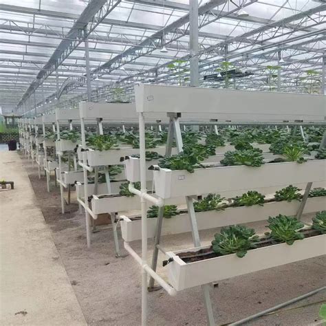 Greenhouse Vertical Pvc Substrate Gutter Strawberry Planting System