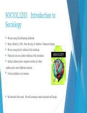 Welcome To Sociol Z Pptx Sociol Z Introduction To Sociology We