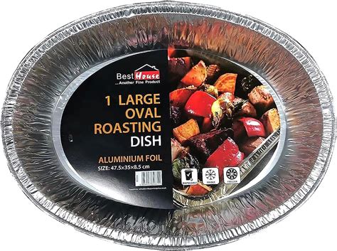 Large Oval Disposable Aluminium Foil Trays 46 X 36 X 8cm Approx 10