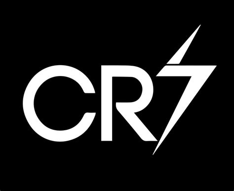 CR7 Symbol Logo White Clothes Design Icon Abstract football Vector Illustration With Black ...