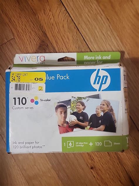 Hp Photo Value Pack Custom Tri Color Ink Cartridge Photo Paper