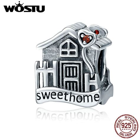 Wostu Echte Sterling Silber S E Home Loft Villa Charms