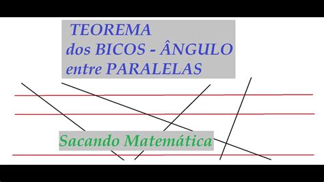 TEOREMA DOS BICOS ÂNGULOS ENTRE PARALELAS YouTube