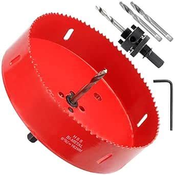 Inch Hole Saw With Heavy Duty Arbor Mm Cutting Depth Hss Bi