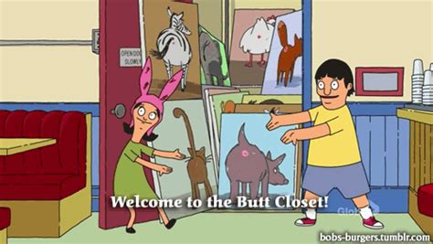 The Butt Closet Bob S Burgers Art Crawl Louise Belcher Gene