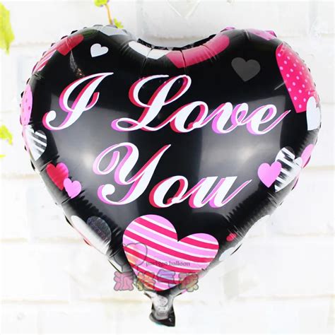 Aliexpress Buy Pieces Inch I Love You Foil Mylar Balloons