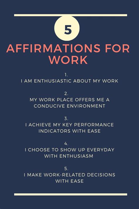 Affirmations For Work Inspirational Quotes About Love Affirmation