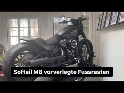 Softail M Street Bob Montage Vorverlegte Fussrastenanlage Harley