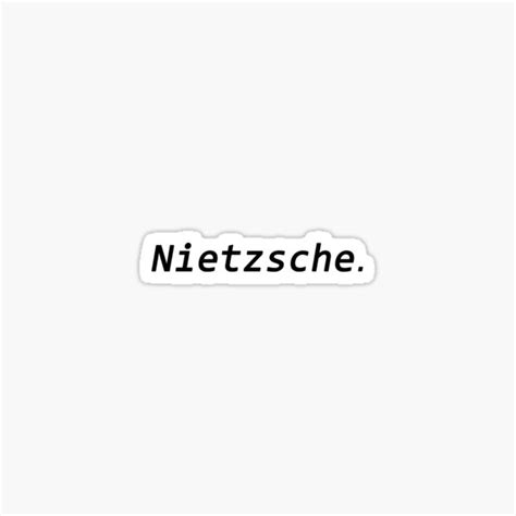 Nietzsche Logo Design For Philosophers Sticker For Sale By Tommy