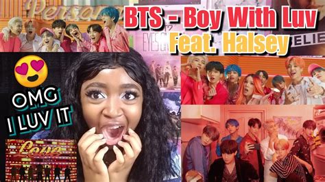 Bts Boy With Luv Ft Halsey Mv Reaction Youtube