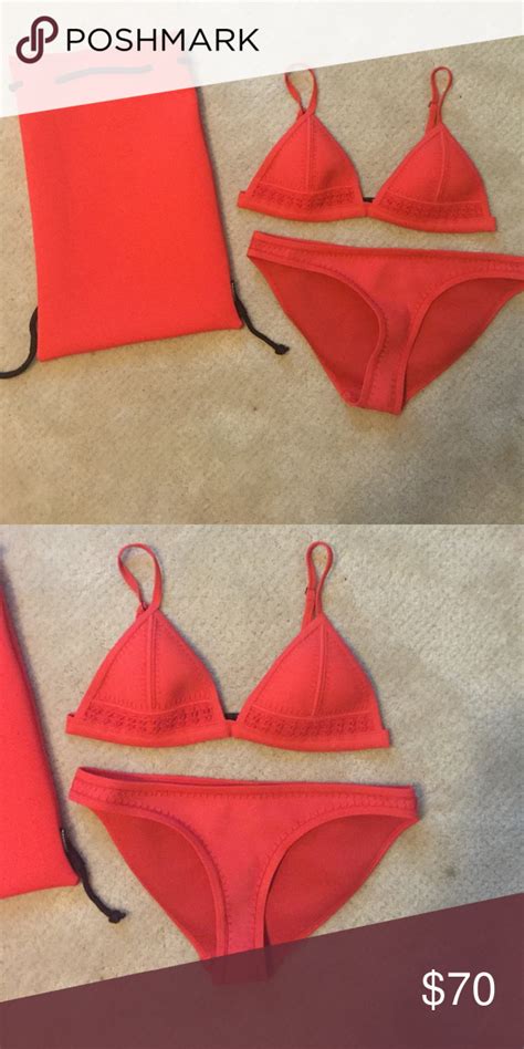 Triangl Neoprene Bikini Gigi Red Velvet Neoprene Bikini Bikinis