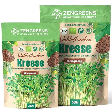 Zengreens Bio Kresse Sprossen Samen W Hle Zwischen G Und G