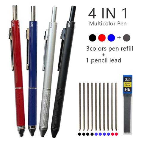 Stylo Bille En M Tal Multicolore 4 En 1 Avec Capteur De Gravit Stylo