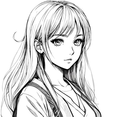 Premium Vector | Drawing sketch art of beautiful young woman hand ...