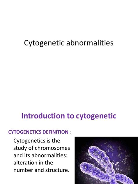 Cytogenetic Abnormalities | PDF | Cytogenetics | Karyotype