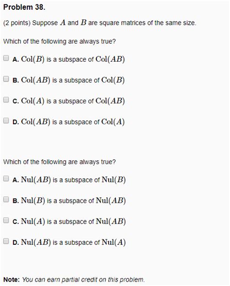 Get Answer Question Problem 38 2 Points Suppose A And B Are