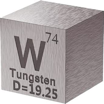 Tungsten Cube Metal Element Cubes Laser Engraved Density Cube Set