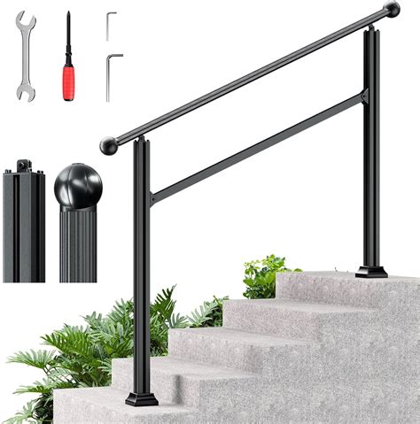 Heavy Duty Steps Handrails For Outdoor Steps Adjustable Height