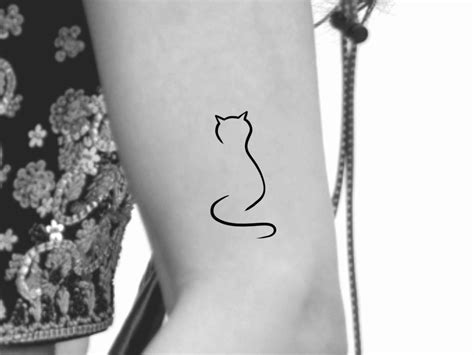 Cat Temporary Tattoo Simple Cat Tattoo Small Cat Tattoo Cat