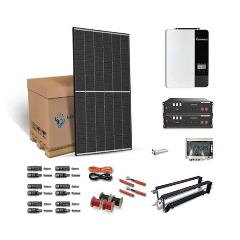 Kit Solaire 5000w Autonome Growatt 48v 230v 5kw Stockage Batterie