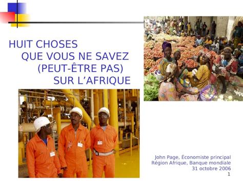 Ppt John Page Conomiste Principal R Gion Afrique Banque Mondiale